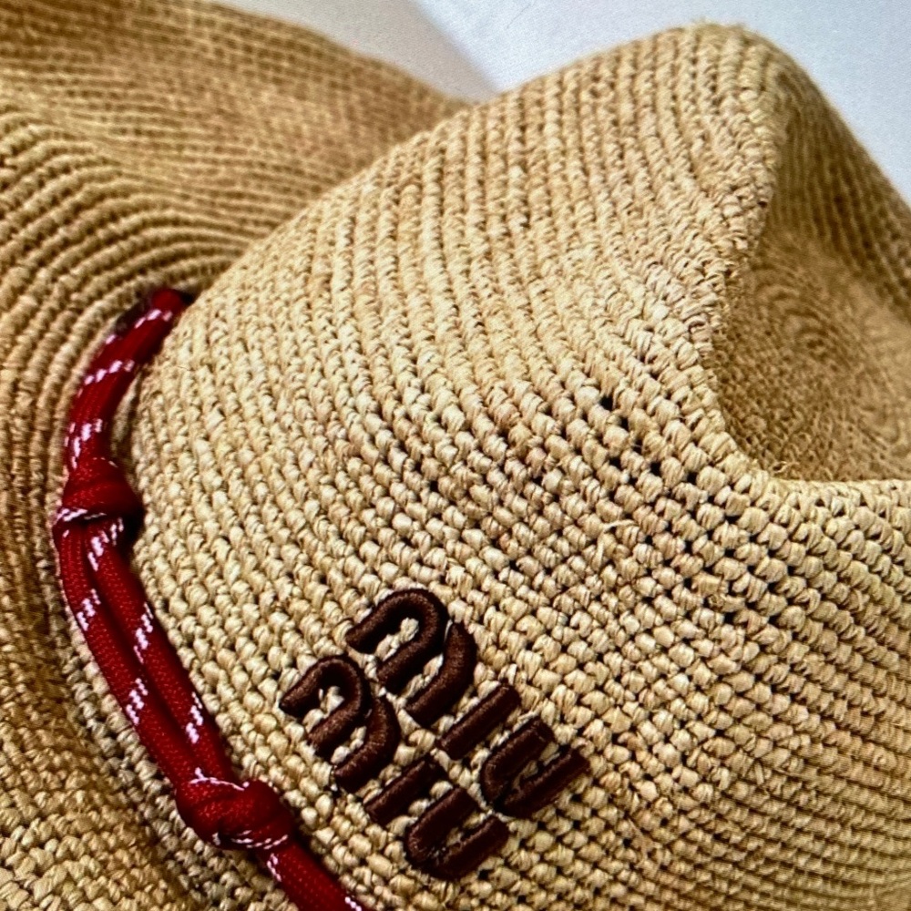 Classic MiuMiu Sun Straw Hat - Picture 8 of 8
